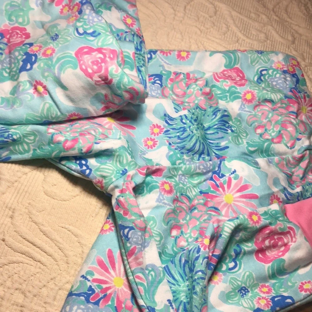 Girls spring Pottery barn Lilly Pulitzer Kids Pajamas - Pink and Blue